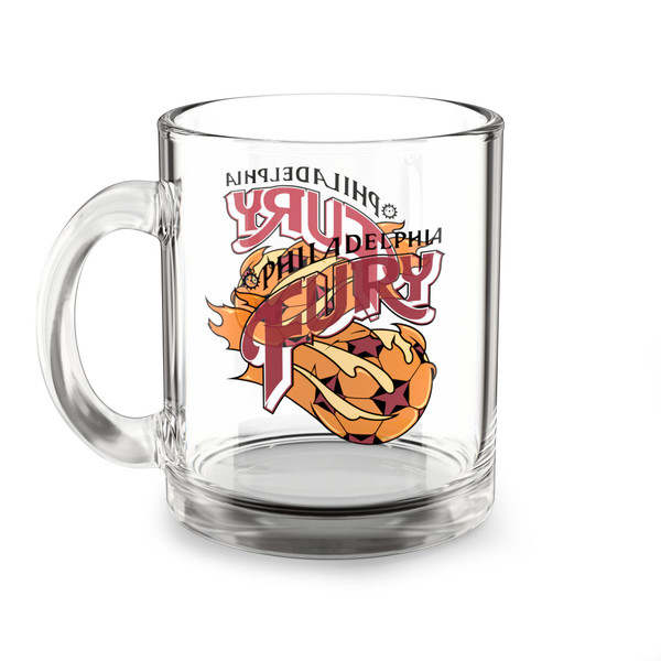Philadelphia Fury Glass Beer Mug 10 Ounce Capacity NASL Soccer Team Collectible Drinkware
