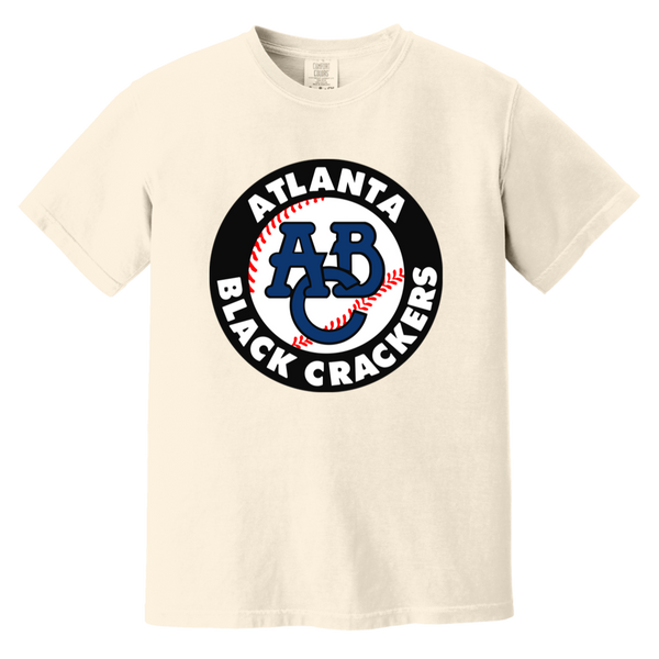 Atlanta Black Crackers T-shirt Heavyweight Negro Leagues Baseball Team Fan Apparel Tee color Ivory
