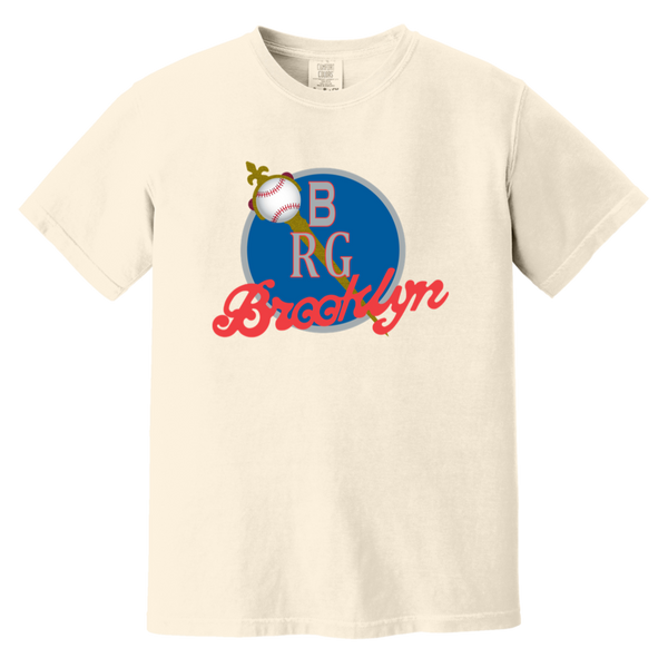 Brooklyn Royal Giants T-shirt Heavyweight Negro Leagues Baseball Team Fan Apparel Tee color Ivory
