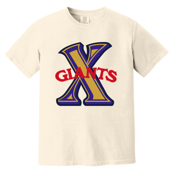 Cuban X-Giants T-shirt Heavyweight Negro Leagues Baseball Team Fan Apparel Tee color Ivory