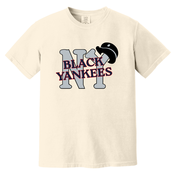 New York Black Yankees T-shirt Heavyweight Negro Leagues Baseball Team Fan Apparel Tee color Ivory