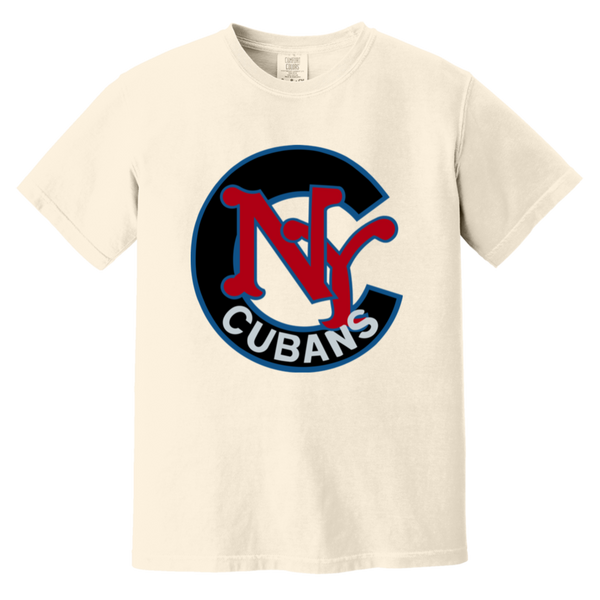 New York Cubans T-shirt Heavyweight Negro Leagues Baseball Team Fan Apparel Tee color Ivory