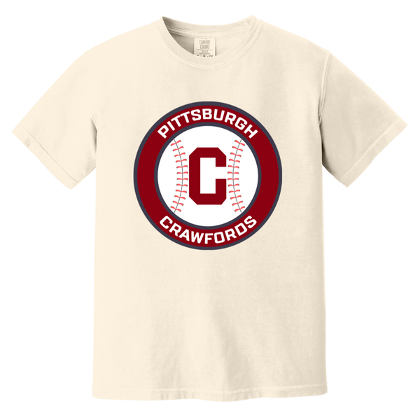 Pittsburgh Crawfords T-shirt Heavyweight Negro Leagues Baseball Team Fan Apparel Tee color Ivory