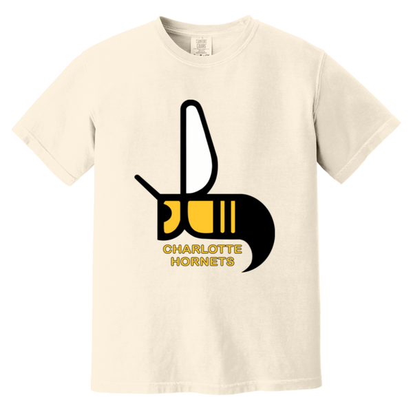 Charlotte Hornets T-shirt Heavyweight WFL Football Team Fan Apparel Tee color Ivory