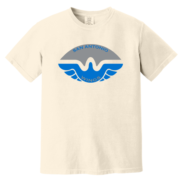 San Antonio Wings T-shirt Heavyweight WFL Football Team Fan Apparel Tee color Ivory