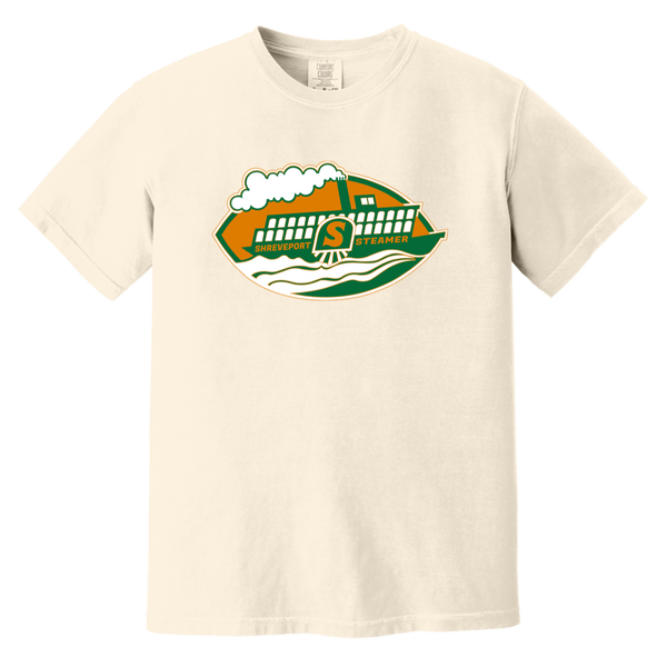 Shreveport Steamer T-shirt Heavyweight WFL Football Team Fan Apparel Tee color Ivory