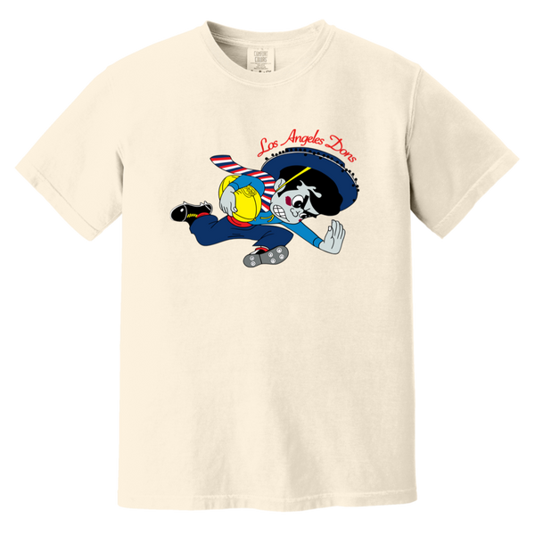 Los Angeles Dons T-shirt Heavyweight AAFC Football Team Fan Apparel Tee color Ivory
