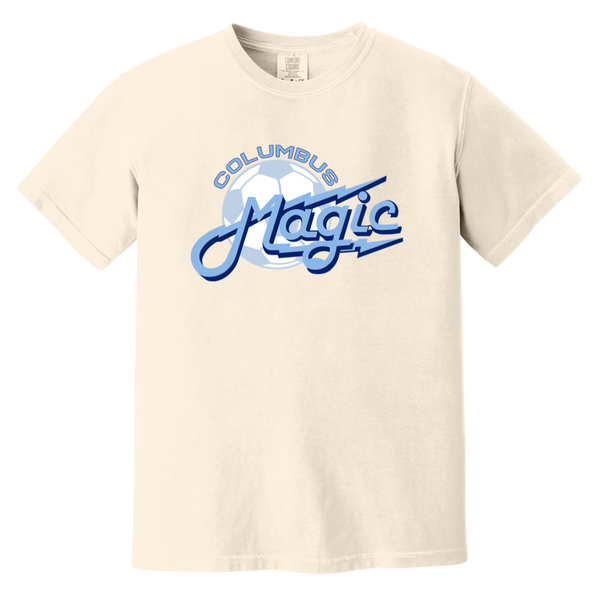 Columbus Magic T-shirt Heavyweight ASL Soccer Team Fan Apparel Tee color Ivory