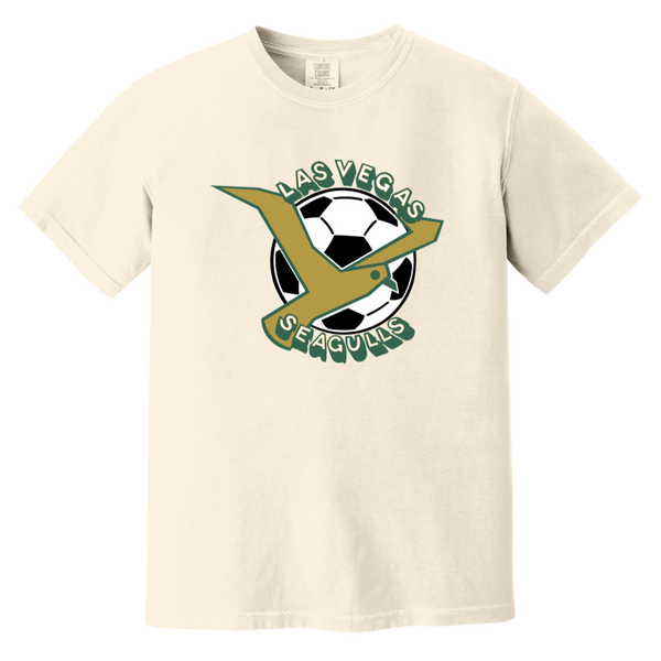 Las Vegas Seagulls T-shirt Heavyweight ASL Soccer Team Fan Apparel Tee color Ivory