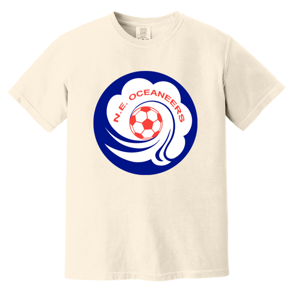 New England Oceaneers T-shirt Heavyweight ASL Soccer Team Fan Apparel Tee color Ivory