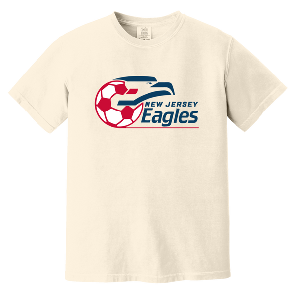 New Jersey Eagles T-shirt Heavyweight ASL Soccer Team Fan Apparel Tee color Ivory