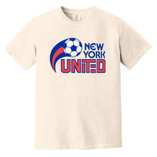 New York United T-shirt Heavyweight ASL Soccer Team Fan Apparel Tee color Ivory
