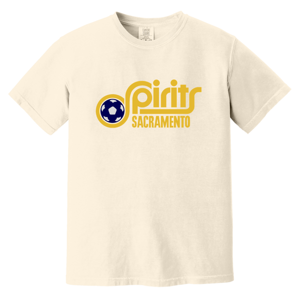 Sacramento Spirits T-shirt Heavyweight ASL Soccer Team
Fan Apparel Tee color Ivory