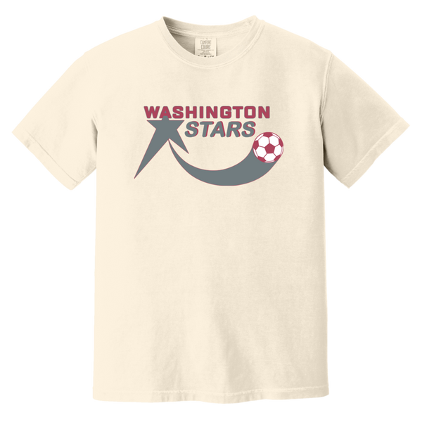 Washington Stars T-shirt Heavyweight ASL Soccer Team Fan Apparel Tee color Ivory