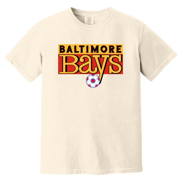 Baltimore Bays T-shirt Heavyweight NASL Soccer Team Fan Apparel Tee color Ivory