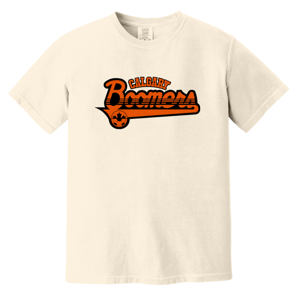 Calgary Boomers T-shirt Heavyweight | NASL Soccer Team Fan Apparel Tee color Ivory