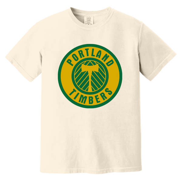 Portland Timbers T-shirt Heavyweight NASL Soccer Team Fan Apparel Tee color Ivory