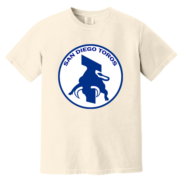 San Diego Toros T-shirt Heavyweight NASL Soccer Team Fan Apparel Tee color Ivory