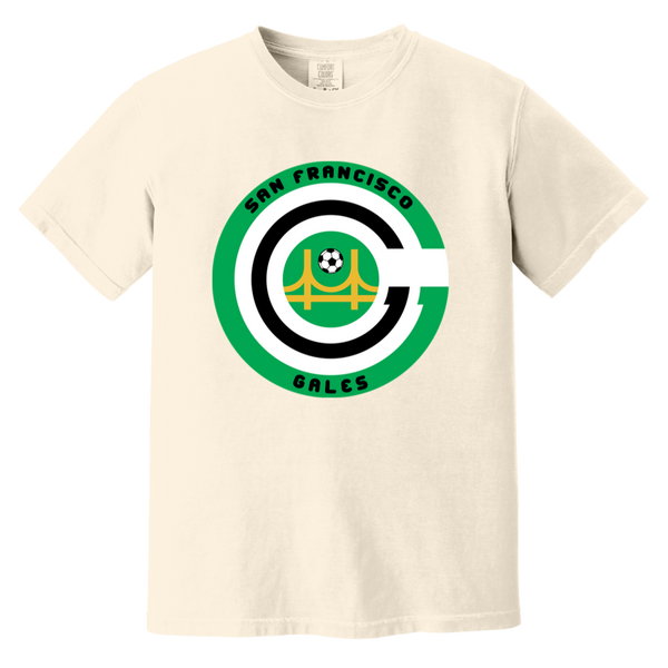San Francisco Gales T-shirt Heavyweight NASL Soccer Team Fan Apparel color Ivory