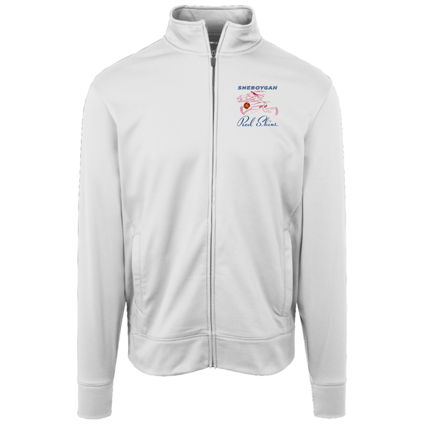 Sheboygan Redskins Full Zip Fleece Jacket NBA Basketball Team Fan Apparel color White