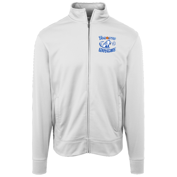 Toronto Huskies Full Zip Fleece Jacket NBA Basketball Team Fan Apparel color White