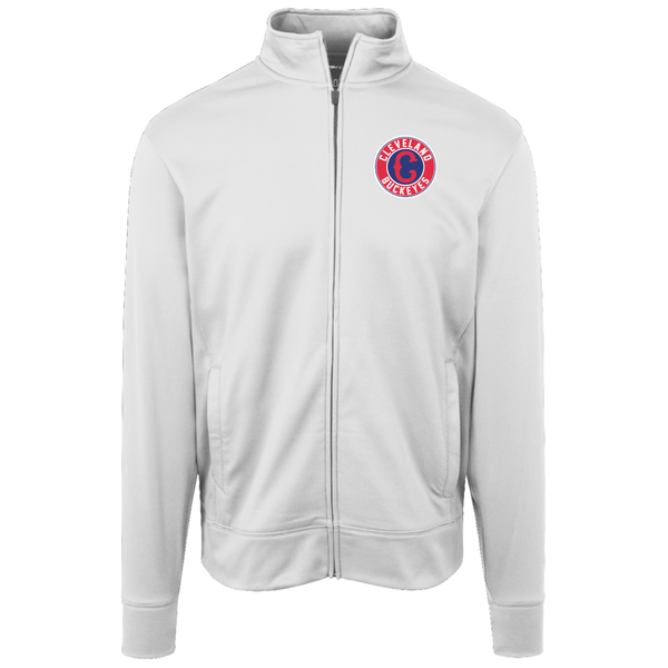 Cleveland Buckeyes Full Zip Fleece Jacket Negro Leagues Baseball Fan Apparel color White