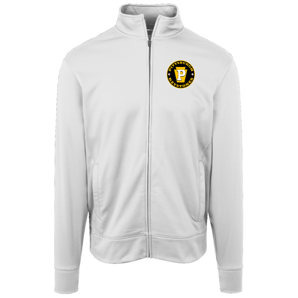 Pittsburgh Keystones Full Zip Fleece Jacket Negro Leagues Baseball Fan Apparel color White