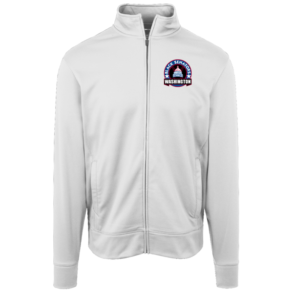 Washington Black Senators Full Zip Fleece Jacket Negro Leagues color White