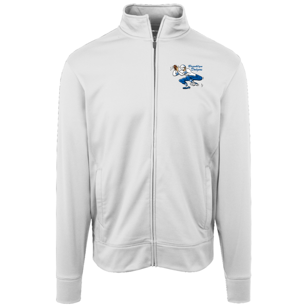 Brooklyn Dodgers Full Zip Fleece Jacket AAFC Football Team Fan Apparel color White