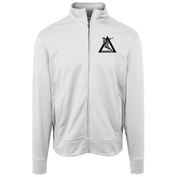 Dayton Triangles Full Zip Fleece Jacket NFL Football Team Fan Apparel color White