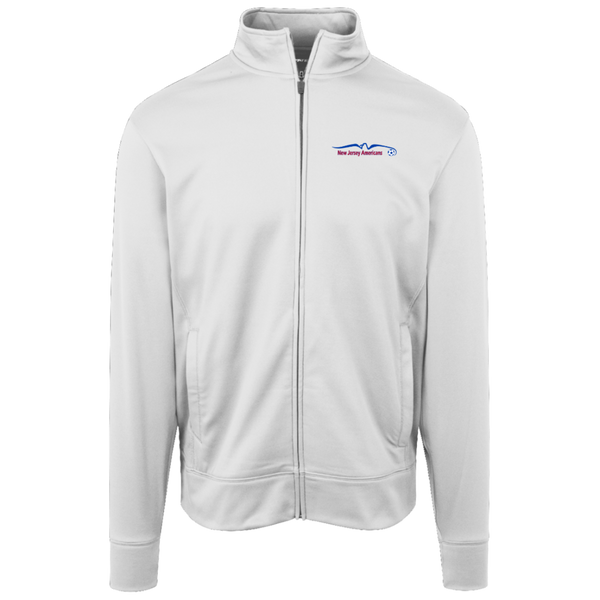 New Jersey Americans Full Zip Fleece Jacket ASL Soccer Team Fan Apparel color White
