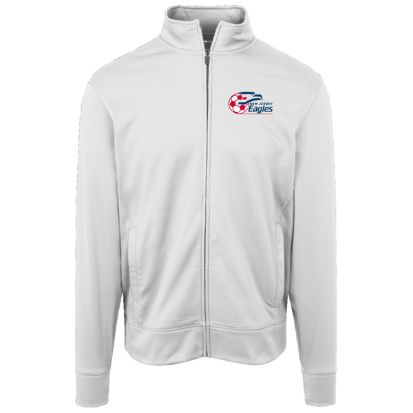New Jersey Eagles Full Zip Fleece Jacket ASL Soccer Team Fan Apprel color White