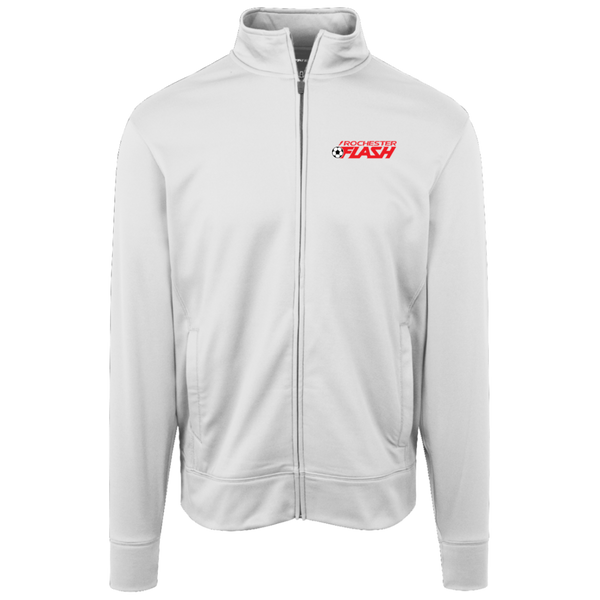 Rochester Flash Full Zip Fleece Jacket ASL Soccer Team Fan Apparel color White