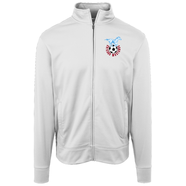 Chicago Mustangs Full Zip Fleece Jacket NASL Soccer Team Fan Apparel color White