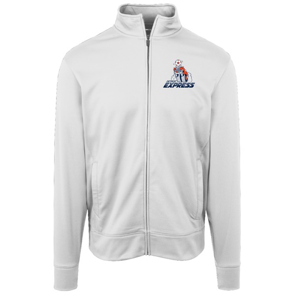 Detroit Express Full Zip Fleece Jacket NASL Soccer Team Fan Apparel color White