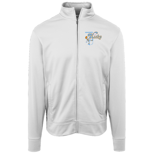 Minnesota Kicks Full Zip Fleece Jacket NASL Soccer Team Fan Apparel color White
