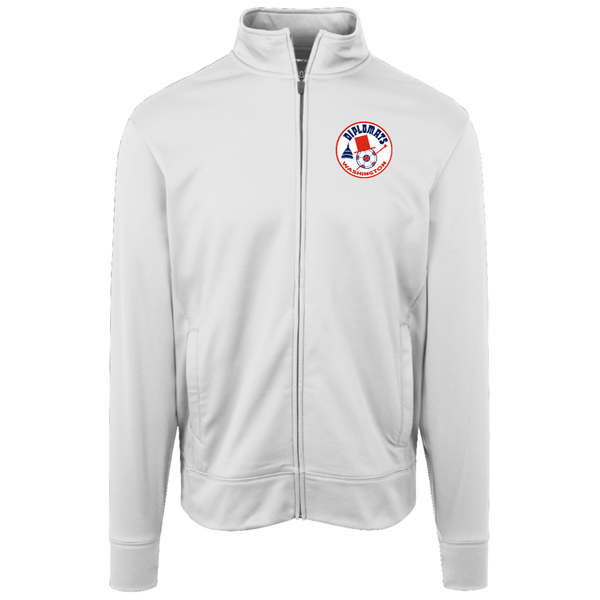 Washington Diplomats Full Zip Fleece Jacket NASL Soccer Team Fan Apparel color White