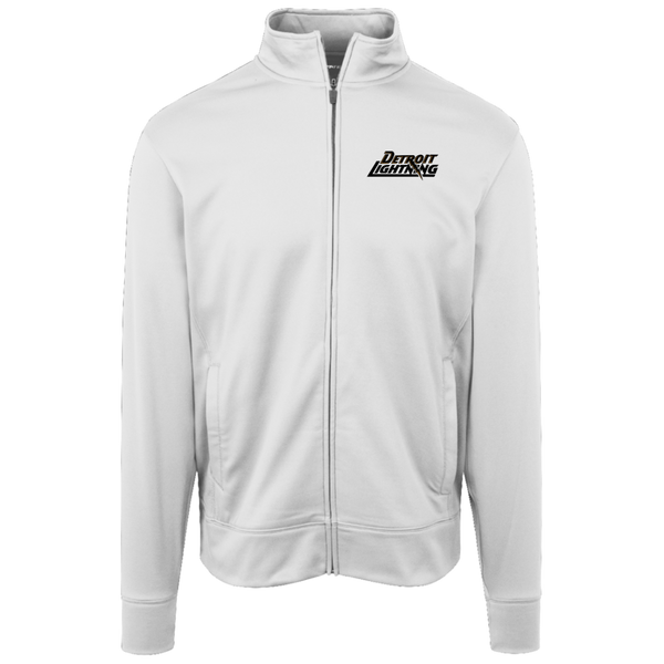 Detroit Lightning Full Zip Fleece Jacket MISL Soccer Team Fan Apparel color White