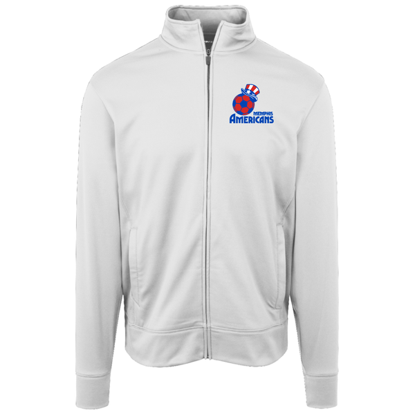 Memphis Americans Full Zip Fleece Jacket MISL Soccer Team Fan Apparel color White