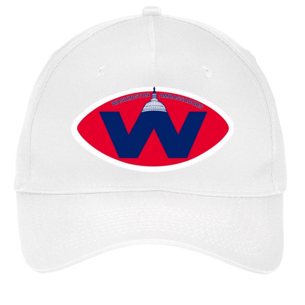 Washington Ambassadors Twill Cap WFL Football Team color White