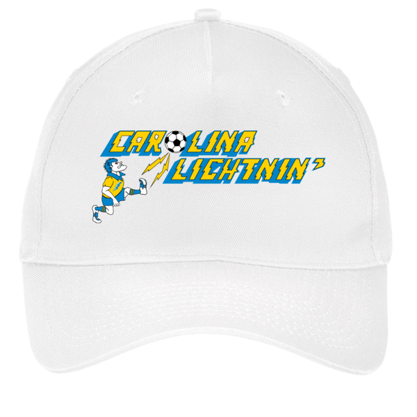 Carolina Lightnin' Twill Cap ASL Soccer Team Fan Apparel color White