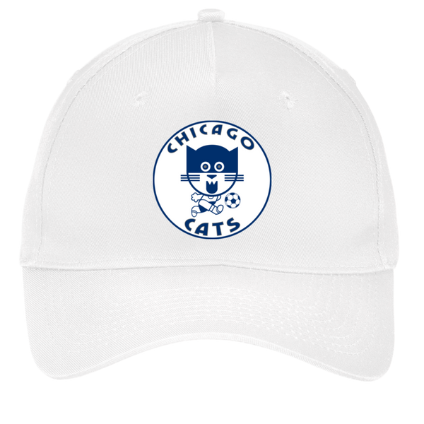 Chicago Cats Twill Cap ASL Soccer Team Fan Apparel color White