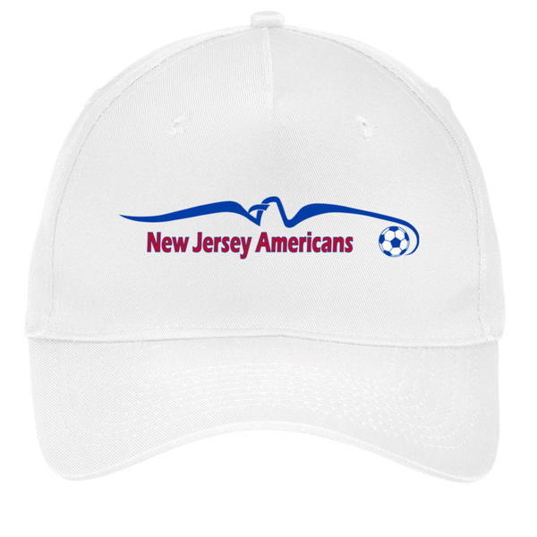New Jersey Americans Twill Cap ASL Soccer Team Fan Apparel color White