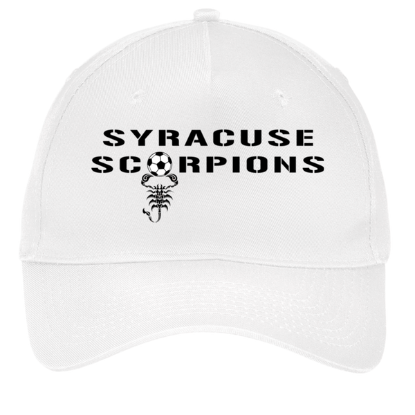 Syracuse Scorpions Twill Cap ASL Soccer Team Fan Apparel color White