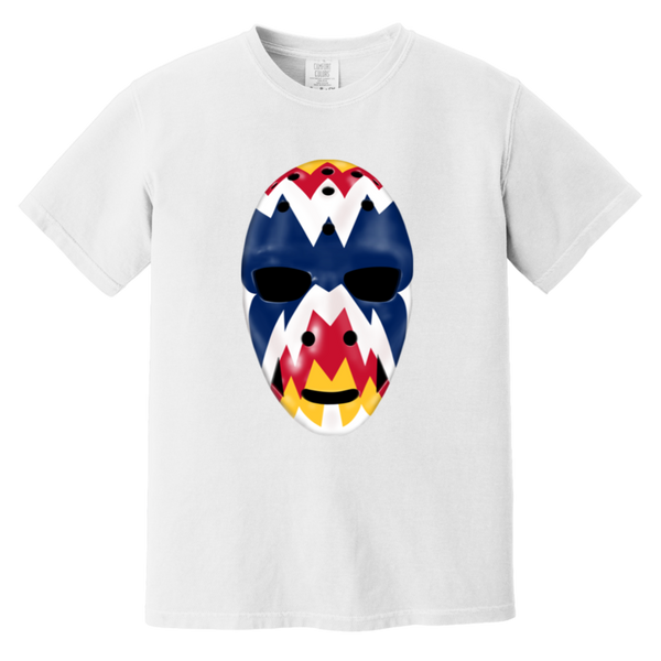 Doug Favell Colorado Rockies NHL Goalie Mask T-shirt color White