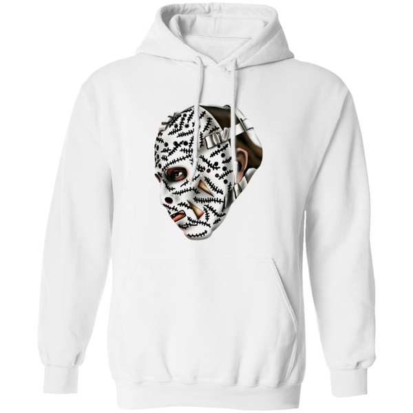 Boston Bruins NHL Gerry Cheevers Goalie Mask Hoodie Pullover color White