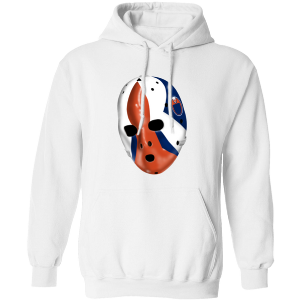 Edmonton Oilers NHL Grant Fuhr Goalie Mask Hoodie Pullover color White
