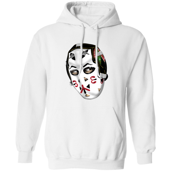 Chicago Blackhawks NHL Murray Bannerman Goalie Mask Hoodie Pullover color White