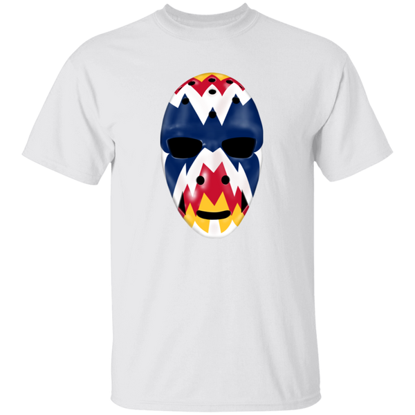 Colorado Rockies NHL Doug Favell Goalie Mask T-shirt Classic color White