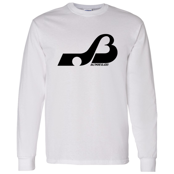 Baltimore Blades WHA Hockey Long Sleeve Shirt in White